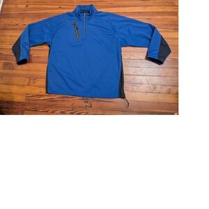 Zero Restriction Pinehurst Golf Quarter Zip Pullover Blue Black Men's XL